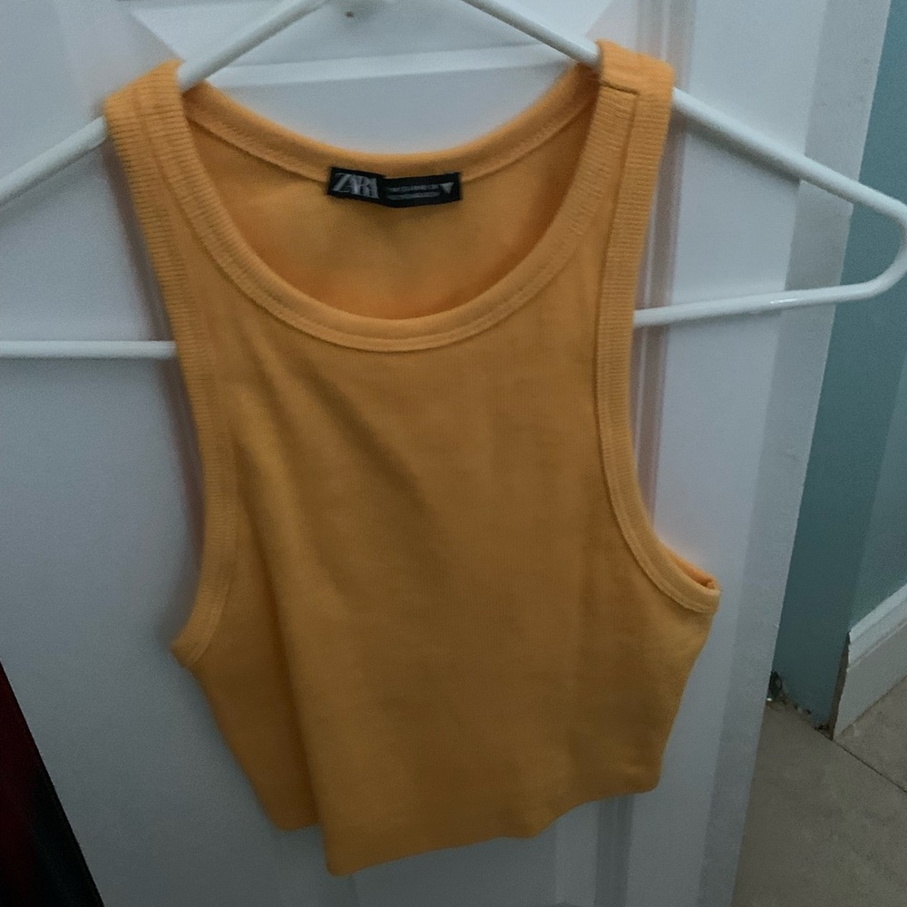 Orange crop top